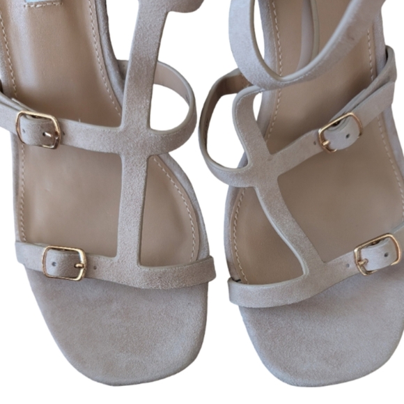 Steve Madden Daelene White Leather Strappy Block Heel Sandals 8.5 NEW - Picture 7 of 8